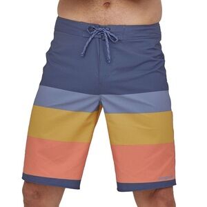 Patagonia Men's Colorblock Hybrid Shorts - Yellow, Pink, Blue